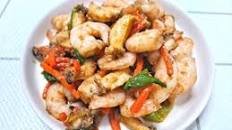 Stir-fried abalone shrimp, high-quality rice side dish, guest's