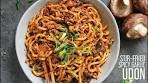 Stir-Fried Spicy Garlic Udon | Easy & Tasty Vegan Noodle ...