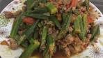 STIR-FRY OKRA AND GROUND BEEF
