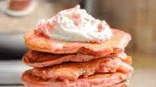 Strawberry Cake Mix Pancakes