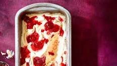 Strawberry jam ripple ice cream