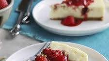 Strawberry Jam Swirled Cheesecake