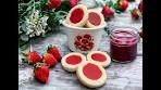 Strawberry Jam thumbprint cookies