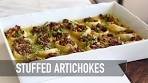 Stuffed Artichokes In Lemon Sauce