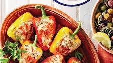 Stuffed Mini Bell Peppers with Serrano Ham & Cheese