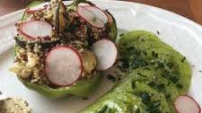 Stuffed peppers with quinoa & courgette