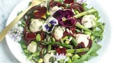Summer Floral Salad with Creamy Cashew Dressing Recipe