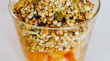 Summer Vanilla and Lemon Myrtle Buckwheat Apple Crumble