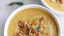 Swede Soup with Crispy Onions