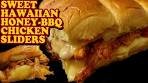 Sweet Hawaiian Honey BBQ Chicken Sliders (in Pineapple ...