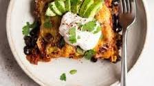 Sweet potato and black bean bake
