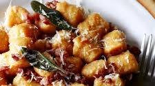 Sweet Potato Gnocchi with Brown Butter, Crispy Pancetta and Sage