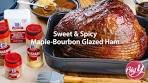 Sweet & Spicy Maple Bourbon Glazed Ham Recipe