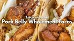 Szechuan Spiced Pork Belly Wholemeal Tacos