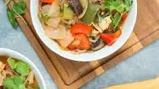Thai Vegan Noodle Soup (Low-Carb)