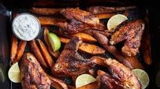 The Roasting Tin: Chipotle Chicken Wings with Sweet Potato Wedges