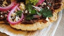 Tlayuda with Tasajo and Guacamole