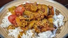 Tomato Okra Eggplant Masala