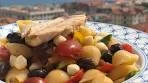 Tomatoes, mozzarella, olives, capers and Delicius mackerel ...