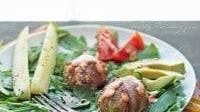 Turkey Club Meatballs w/ Roasted Red Pepper Aioli (Low Carb and Gluten Free)