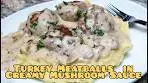 TURKEY MEATBALLS IN CREAMY MUSHROOM SAUCE ...