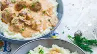 Turkey Meatballs with Mushroom Gravy (video)