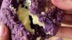 Ube Cream Cheese Cookies 💜 110g butter 1/2 cup white ...