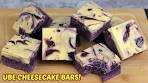 Ube Halaya Cheesecake bars recipe ready in minutes!