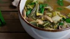 Vegan Mushroom Bok Choy Soup