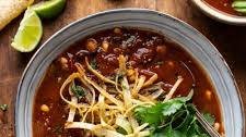 Vegetarian Black Bean Tortilla Soup