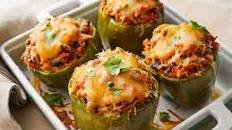 Vegetarian Mexican Inspired Stuffed Peppers