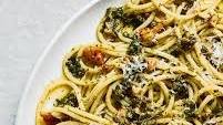 Walnut and four-herb pesto pasta