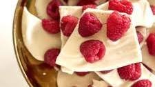 White Chocolate Raspberry Bark with Fresh Berries