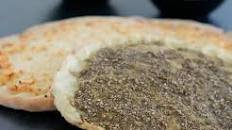 Za'atar flat bread (mankouche)