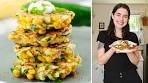 ZUCCHINI CORN FRITTERS | vegetarian + super easy to ...