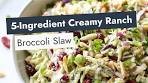 5 Ingredient Creamy Ranch Broccoli Slaw