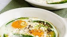 Baked Eggs with Avocado and Feta