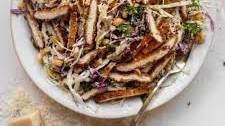 Caesar Slaw with Crispy Chicken
