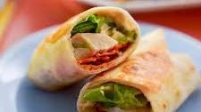 Chicken Caesar Wraps with Crispy Cheese