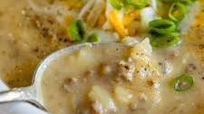 Creamy Hash Brown Hamburger Soup