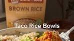 Easy, quick taco rice bowl with @successrice Boil-in-Bag ...
