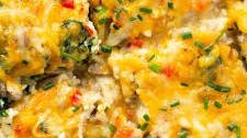 Healthy Cheesy Southwest Hashbrown Casserole