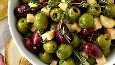 Herb and Garlic Marinated Olives