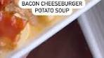 Homemade Bacon Cheeseburger Potato Soup in the ...