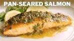 PAN-SEARED SALMON with Lemon Garlic Butter Sauce ...