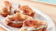 Rosemary Garlic Whipped Ricotta Crostini with Prosciutto