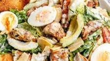 Skinny Chicken and Avocado Caesar Salad