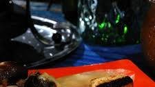 Smoked Cheese and Beer Fondue with Beer-Simmered Bratwurst, Grilled Bacon, Mushrooms and Rye Bread