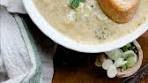 Spicy Broccoli Cheddar Potato Soup. Top each bowl with ...