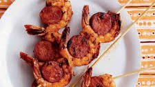 Spicy Shrimp and Chorizo Kebabs